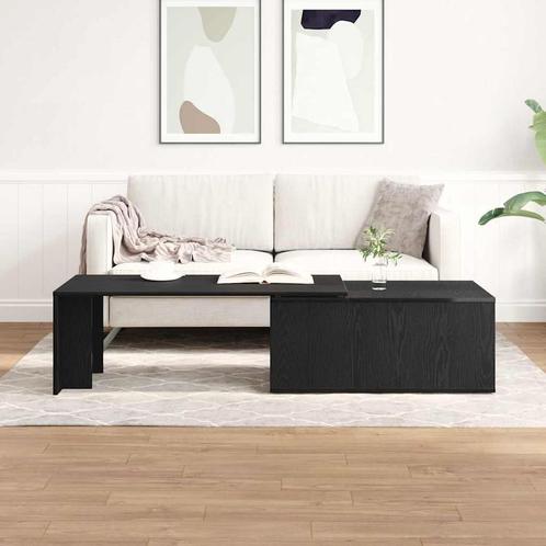 vidaXL Salontafel Zwart Eiken 150x50x35 cm Gelaagd Hout, Huis en Inrichting, Tafels | Salontafels, Nieuw, Verzenden