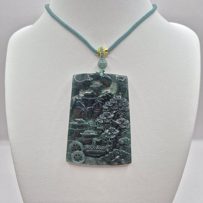 Jade - Gecertificeerde Type A jadeiet-hanger –, Verzamelen, Mineralen en Fossielen