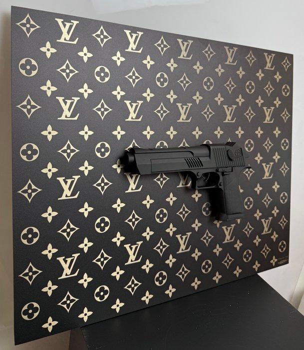 Daluxe Art - 1999 • Luxury Pistol Gold/Black, Antiek en Kunst, Kunst | Designobjecten