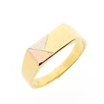 Tricolor gouden zegelring | Heren (vintage heren ring), Goud, 20 of groter, Gebruikt, Heer