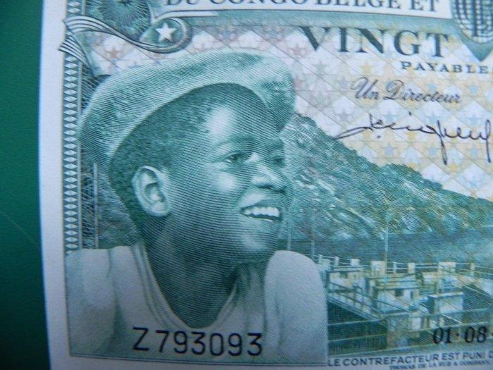 Belgisch-Congo. - 20 Francs 1957 - Pick 31 (Zonder, Postzegels en Munten, Bankbiljetten | Europa | Niet-Eurobiljetten