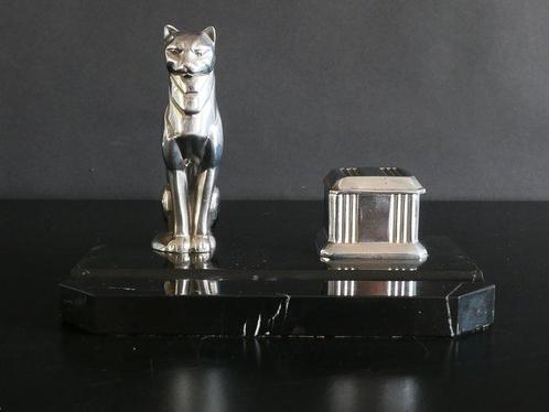 Chat en attente - Encrier - Dans le gout de Max Le Verrier -, Antiek en Kunst, Kunst | Designobjecten