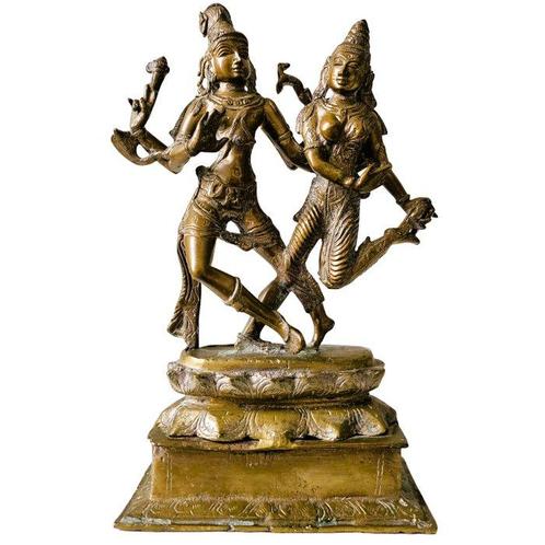 Beeld, Shiva & Parvati in Dans – Brons, 3 Kilo! - 31 cm -, Antiek en Kunst, Kunst | Niet-Westerse kunst