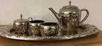 Koffieservies - Verzilverd - Dienblad theepot melkkan, Antiek en Kunst