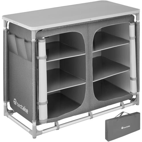 tectake Campingkeuken 97x47,5x78cm - grijs, Caravans en Kamperen, Kampeeraccessoires, Verzenden