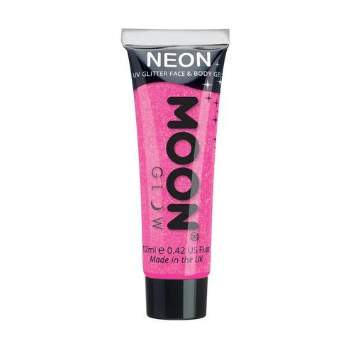 Moon Glow Neon UV Fine Glitter Gel Hot Pink 12ml, Hobby & Loisirs créatifs, Articles de fête, Envoi