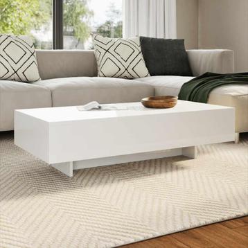 vidaXL Salontafel hoogglans wit beschikbaar voor biedingen