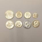 Hongarije, Oostenrijk. 8 verschiedene Silbermünzen 1859-, Postzegels en Munten