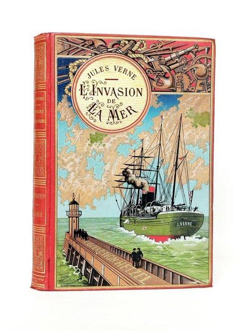 Jules Verne - LInvasion de la mer - 1905, Antiek en Kunst, Antiek | Boeken en Manuscripten