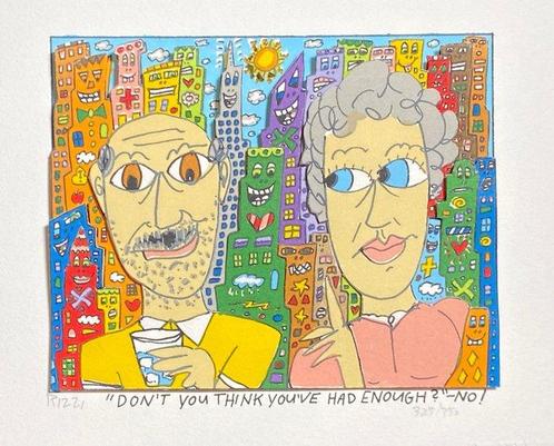 James Rizzi (1950-2011) - Don’t you think you’ve had enough?, Antiek en Kunst, Kunst | Schilderijen | Modern