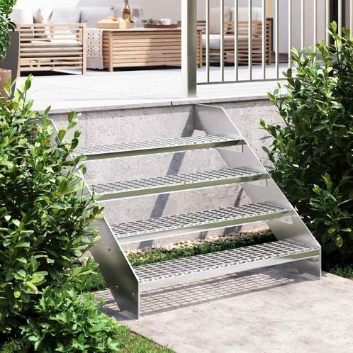 vidaXL Traptrede rooster 100x24x7 cm gegalvaniseerd staal, Doe-het-zelf en Bouw, Ladders en Trappen, Nieuw, Verzenden