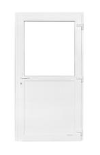 PVC Kunststof Deur wit 1/2 glas Premium b110 x h210 cm R., Doe-het-zelf en Bouw, Deuren en Vliegenramen, Nieuw, Glas, Ophalen of Verzenden