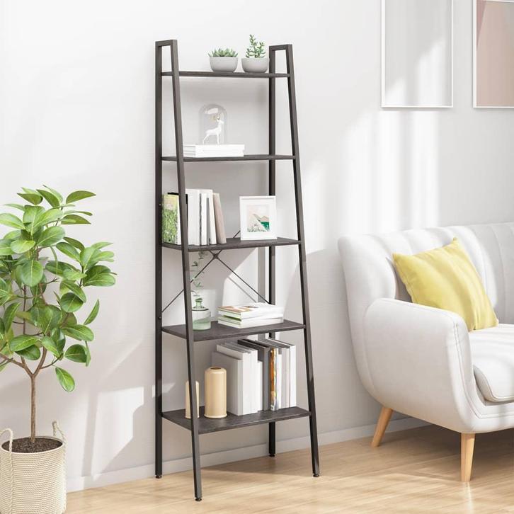 vidaXL Opbergmeubel met 5 lagen 56x35x174 cm zwart, Huis en Inrichting, Kasten | Boekenkasten, Nieuw, Verzenden