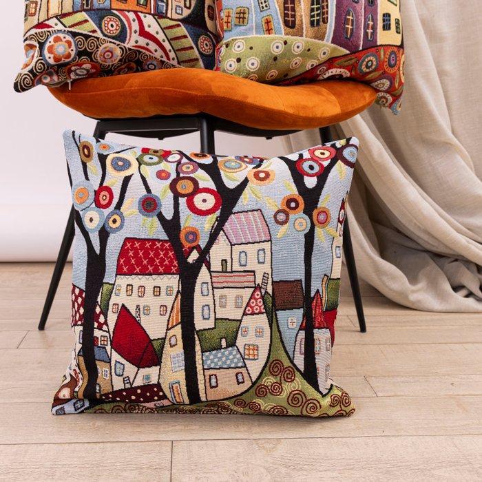 Set van 3 ambachtelijke kussenslopen 45x45 in Naïf-stijl -, Antiek en Kunst, Antiek | Tapijten, Tafelkleden en Textiel