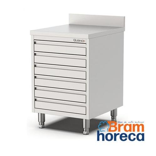 RVS werktafel met 6 laden en opstaande rand | 60x70x90 cm, Doe-het-zelf en Bouw, Ventilatie en Afzuiging, Verzenden