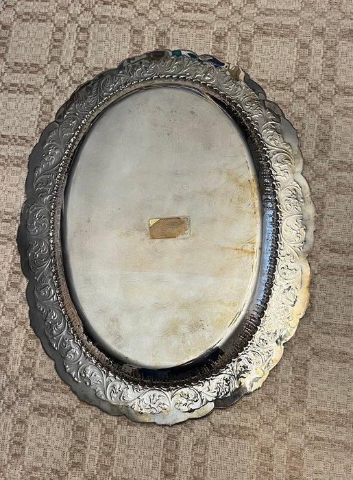 Dienblad - .800 zilver - Met de hand vervaardigd dienblad, Antiek en Kunst, Antiek | Zilver en Goud