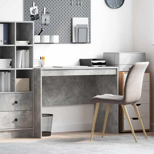 vidaXL Bureau Beton Grijs 100x50x76 cm Geënsceneerd Hout, Huis en Inrichting, Bureaus, Nieuw, Verzenden
