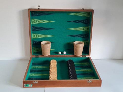 Spel - Backgammon in mooie houten koffer - Thissen, Antiek en Kunst, Antiek | Overige Antiek