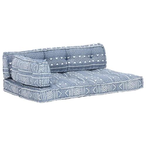 vidaXL Bankkussen pallet stof patchwork indigo, Huis en Inrichting, Woonaccessoires | Kussens, Nieuw, Verzenden