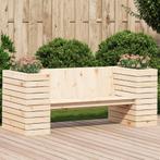 vidaXL Bankje met plantenbakken 167,5x60x65 cm grenenhout, Verzenden, Nieuw