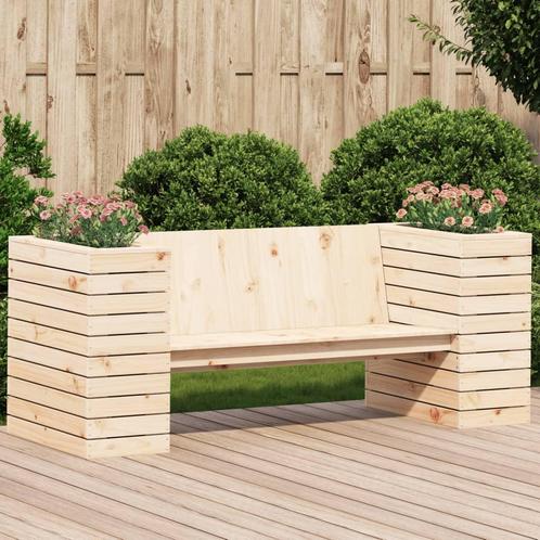 vidaXL Bankje met plantenbakken 167,5x60x65 cm grenenhout, Tuin en Terras, Tuinsets en Loungesets, Nieuw, Verzenden