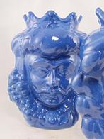 Vase - Majolique - Paire de têtes de Moro - Caltagirone, Antiek en Kunst
