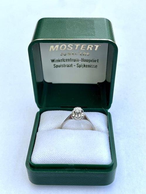 Bague - 14 carats Or blanc -  0.30ct. tw. - Bague - brillant, Handtassen en Accessoires, Ringen