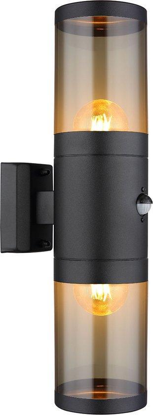 2dekans | Globo wandlamp Xeloo - zwart - metaal - 32014-2BSS, Huis en Inrichting, Lampen | Wandlampen, Ophalen of Verzenden