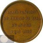 België. Historiepenning 1846 Opening van de spoorweg tussen, Postzegels en Munten