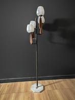 Staande lamp - Glas, Hout, IJzer, Antiek en Kunst