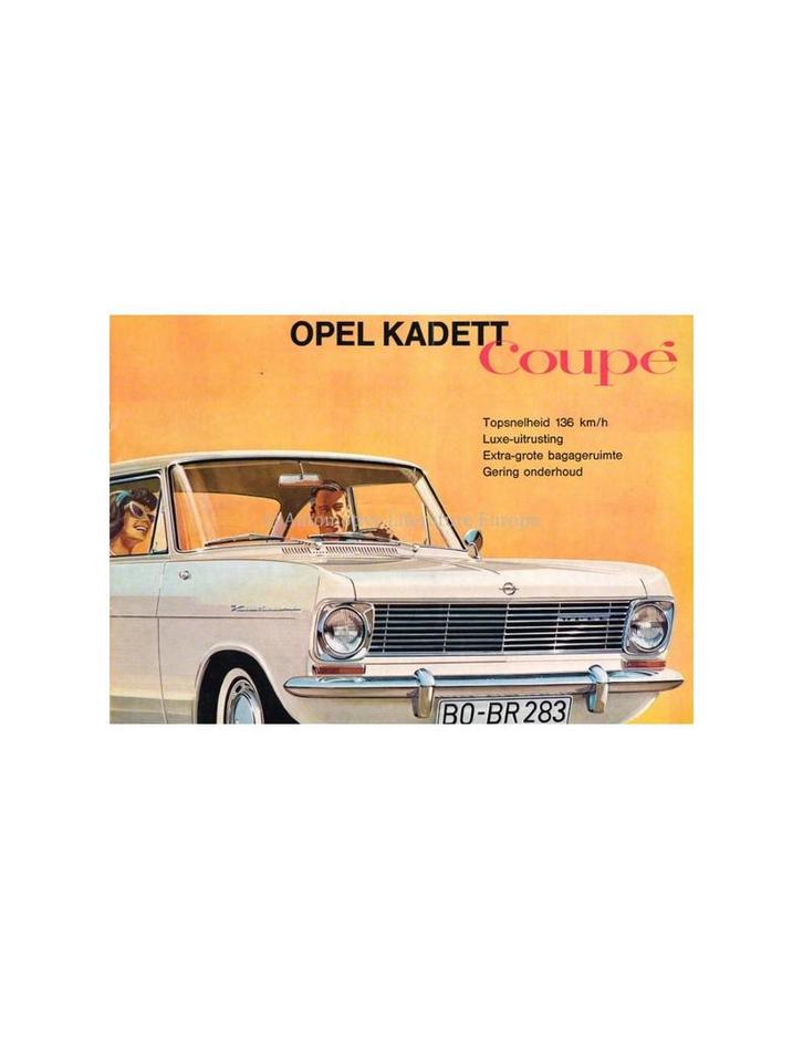 1964 OPEL KADETT A COUPÉ BROCHURE NEDERLANDS, Boeken, Auto's | Folders en Tijdschriften, Ophalen of Verzenden