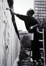 Vladimir Sichov (1945) - Keith Haring sur le mur de Berlin, Antiek en Kunst