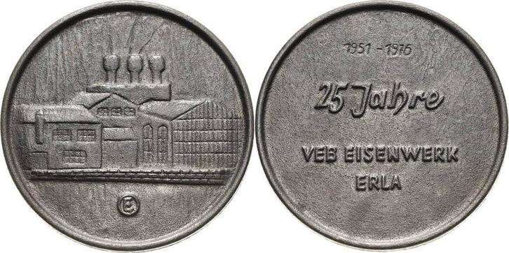 1975 Eisengussmedaille (MuntenenBankbiljetten-Penningen), Postzegels en Munten, Penningen en Medailles, Verzenden