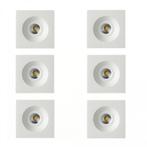 Spots inbouw Set van 6 Ivy Inbouwspot Vierkant Wit, Verzenden