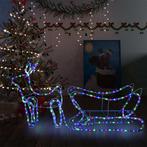 vidaXL Kerstdecoratie rendier en slee 252 LEDs, Verzenden