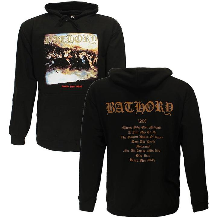 Bathory Blood Fire Death Hoodie Sweater - Officiële, Kleding | Heren, Truien en Vesten