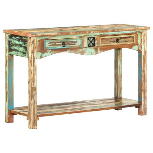 vidaXL Wandtafel 120x40x75 cm massief gerecycled hout, Maison & Meubles, Tables | Tables d'appoint, Envoi