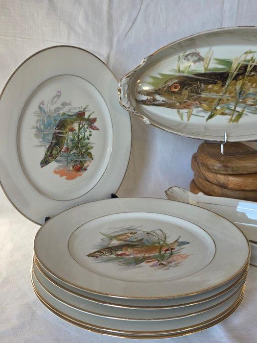 Aluminite Frugier (Limoges) - Tafelservies (12) - Porselein, Antiquités & Art, Antiquités | Meubles | Tables