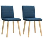 vidaXL Eetkamerstoelen 2 st stof blauw, Huis en Inrichting, Stoelen, Verzenden, Nieuw