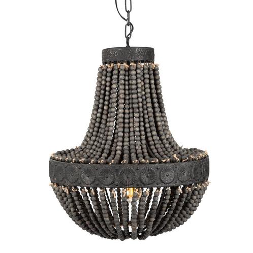 hanglampen Kralen Hanglamp XL Zion ø51 Binnenverlichting, Huis en Inrichting, Lampen | Hanglampen, Nieuw, Hout, Metaal, Overige materialen
