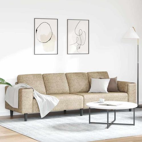 vidaXL Bankstel Lichtgrijs Faux suede leer, Huis en Inrichting, Zetels | Zetels, Nieuw, Verzenden