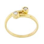 Made in Italy - 18 karaat Geel goud - Ring - 0.16 ct Diamant, Bijoux, Sacs & Beauté, Bijoux anciens