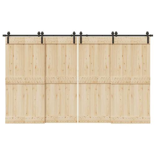 vidaXL Doos met onderdelen voor schuifdeur 366 cm staal, Doe-het-zelf en Bouw, Hang- en Sluitwerk, Nieuw, Verzenden