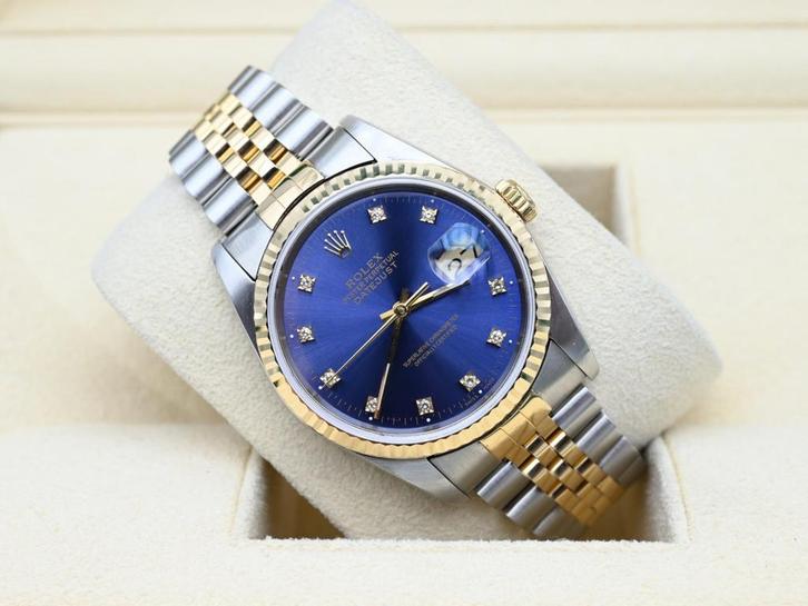 Rolex Datejust Ref. 16233 Year 1990 (Box & Papers), Handtassen en Accessoires, Horloges | Heren, Goud, Zo goed als nieuw, Goud