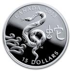 Canada. 15 Dollars 2013 Silver 1oz. Lunar Year of the, Postzegels en Munten