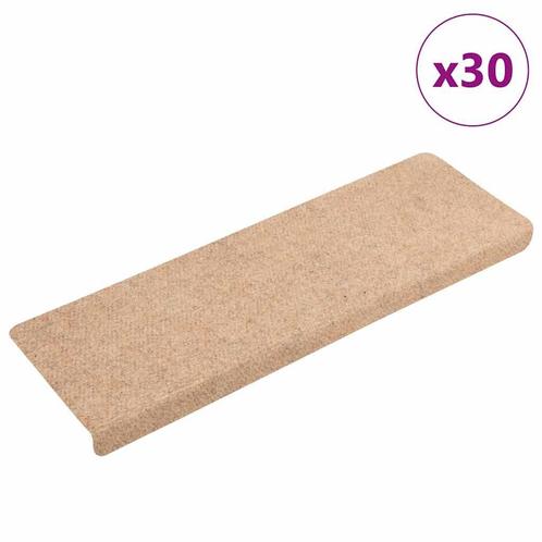 vidaXL Trapmatten zelfklevend 30 st 65x21x4 cm crèmekleurig, Doe-het-zelf en Bouw, Ladders en Trappen, Nieuw, Verzenden