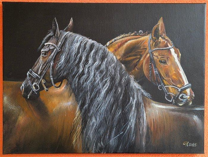 Alexander Nakonechnyi (XX-XXI) - Warm meeting, Antiek en Kunst, Kunst | Schilderijen | Klassiek