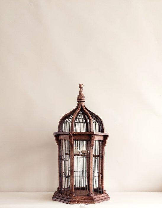 Vogelkooi - Hout, IJzer - Antiek vogelkooitje, Antiek en Kunst, Curiosa en Brocante