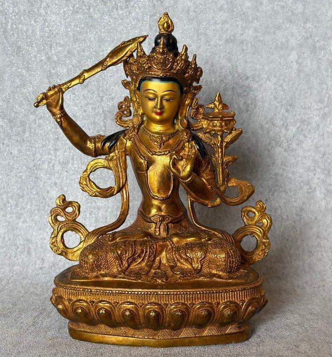 GRATIS VERZENDING Manjushri - Brons - Nepal - Eind 20e eeuw, Antiquités & Art, Antiquités | Autres Antiquités