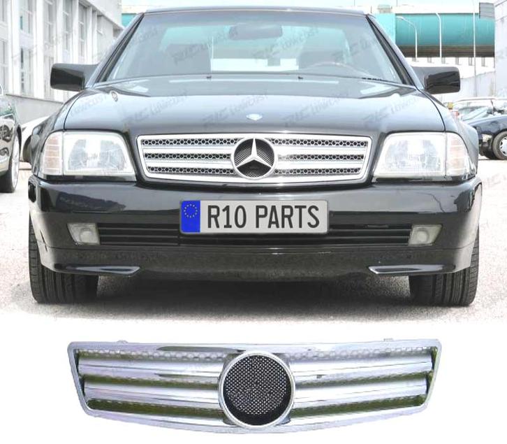 CALANDRE AMG MERCEDES SL W129 89-98 NOIR CHROMÉ, Auto-onderdelen, Carrosserie, Verzenden